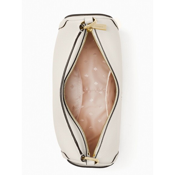 New Kate Spade Smoosh Satchel Hobo Crossbody Leather Parchment - Picture 4 of 4